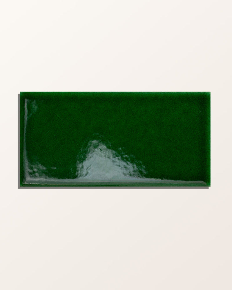 Victorian Style™ Wall Ceramic Olive Green Metro Crackle Glaze