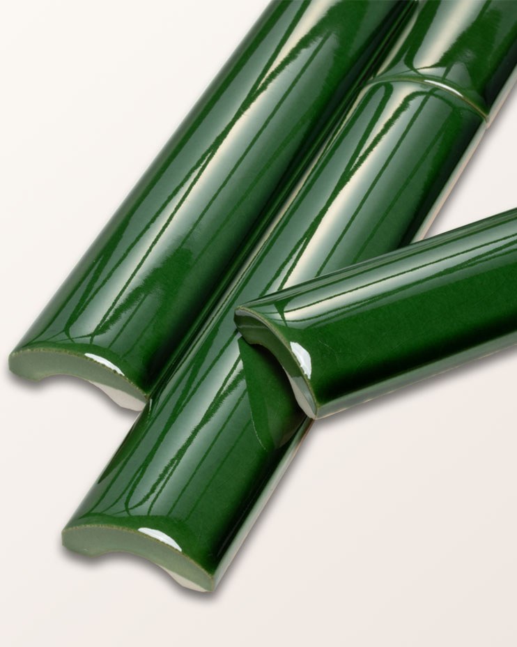Victorian Style™ Wall Ceramic Olive Green Simple Beading Crackle Glaze
