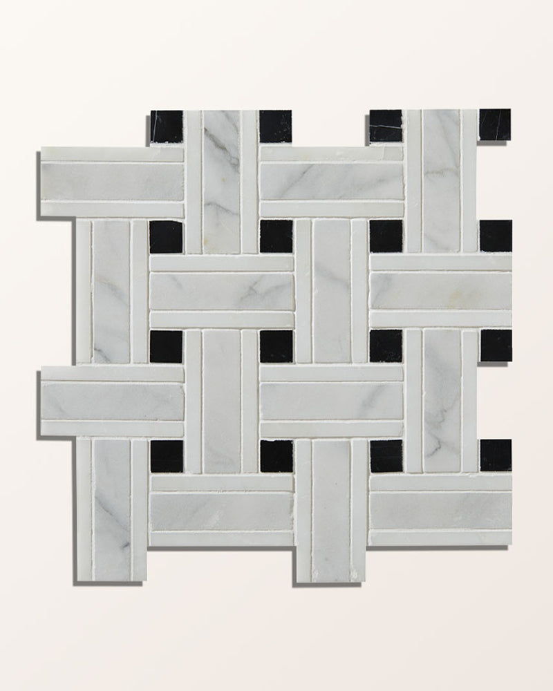 Zen Marble Honed Finish Grand Basket Weave