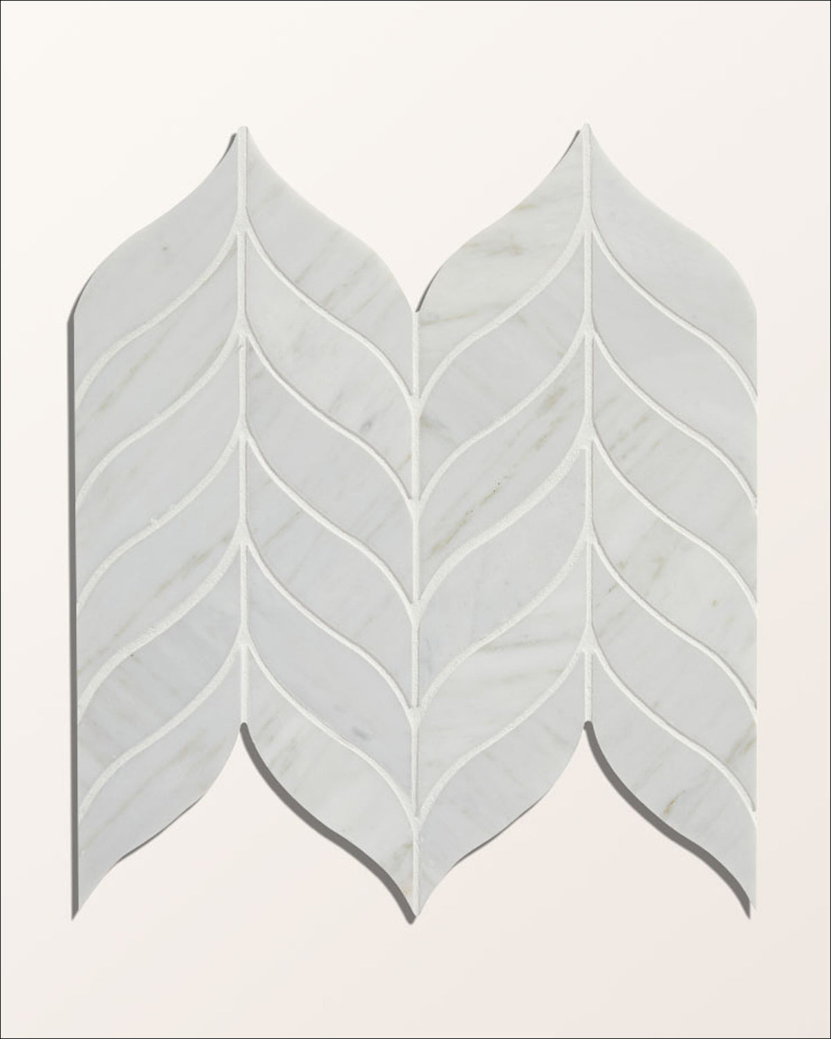 Zen Marble Honed Finish Leaf Mosaic