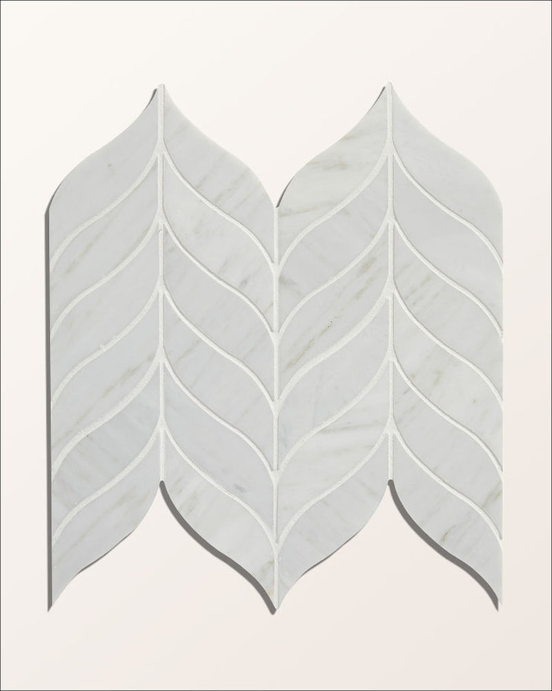 Zen Marble Honed Finish Leaf Mosaic