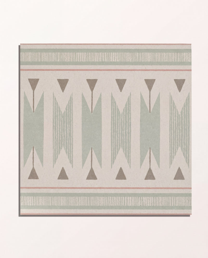 Aventuras Ziggy Border Olive Porcelain