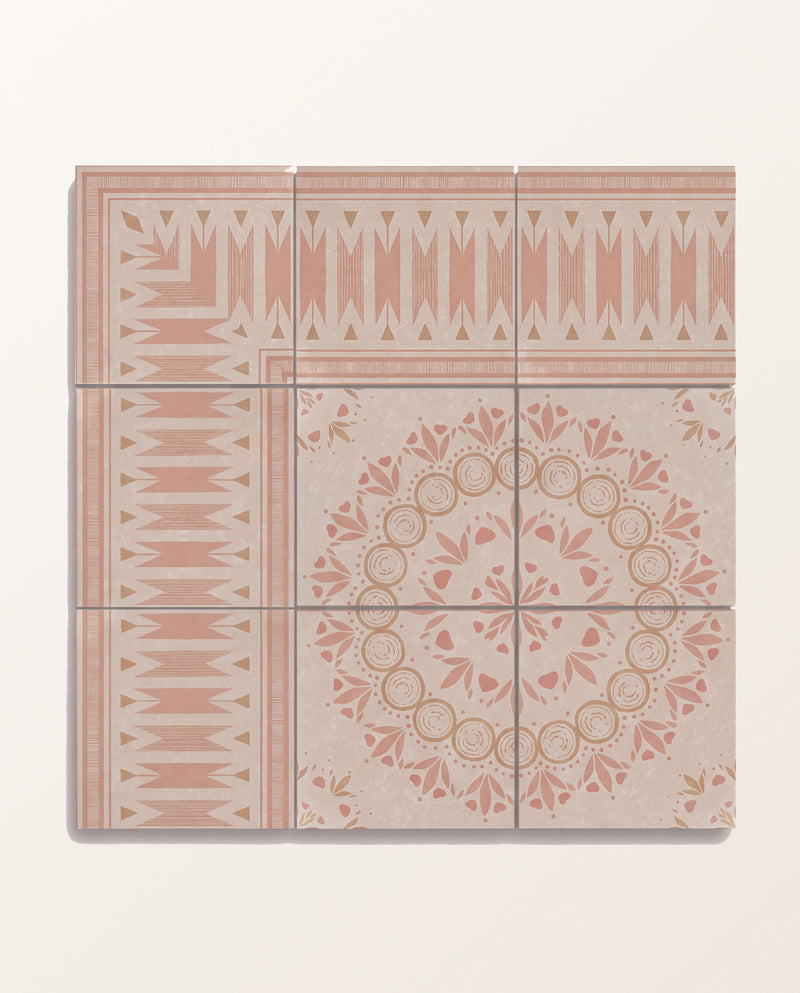 Aventuras Ziggy Border Terracotta Porcelain