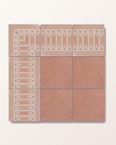 Aventuras Ziggy Border Terracotta Porcelain