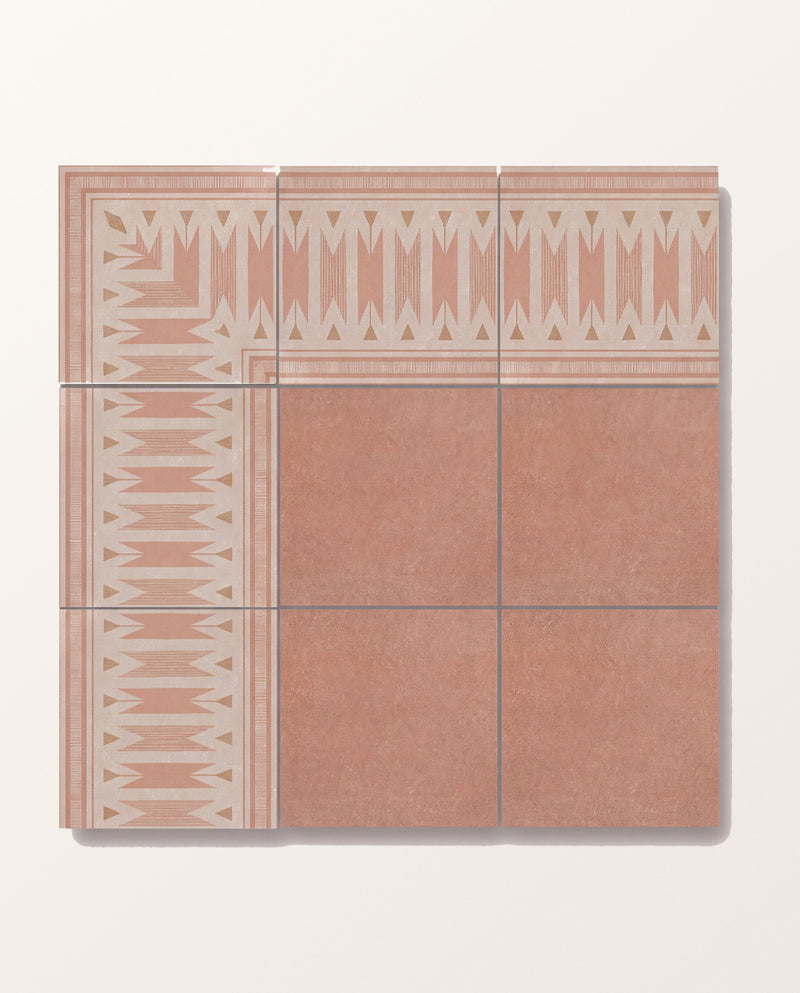 Aventuras Ziggy Border Terracotta Porcelain