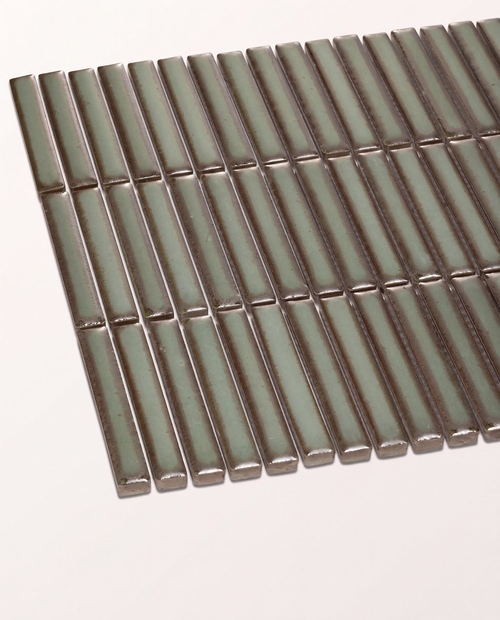 Bamboo Lustre Porcelain Mosaic Avocado