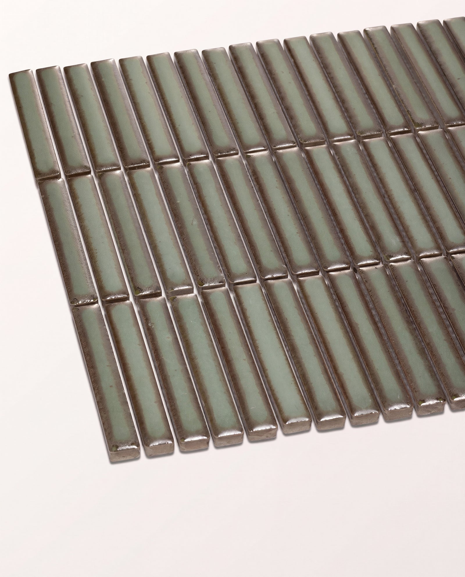 Bamboo Lustre Porcelain Mosaic Avocado