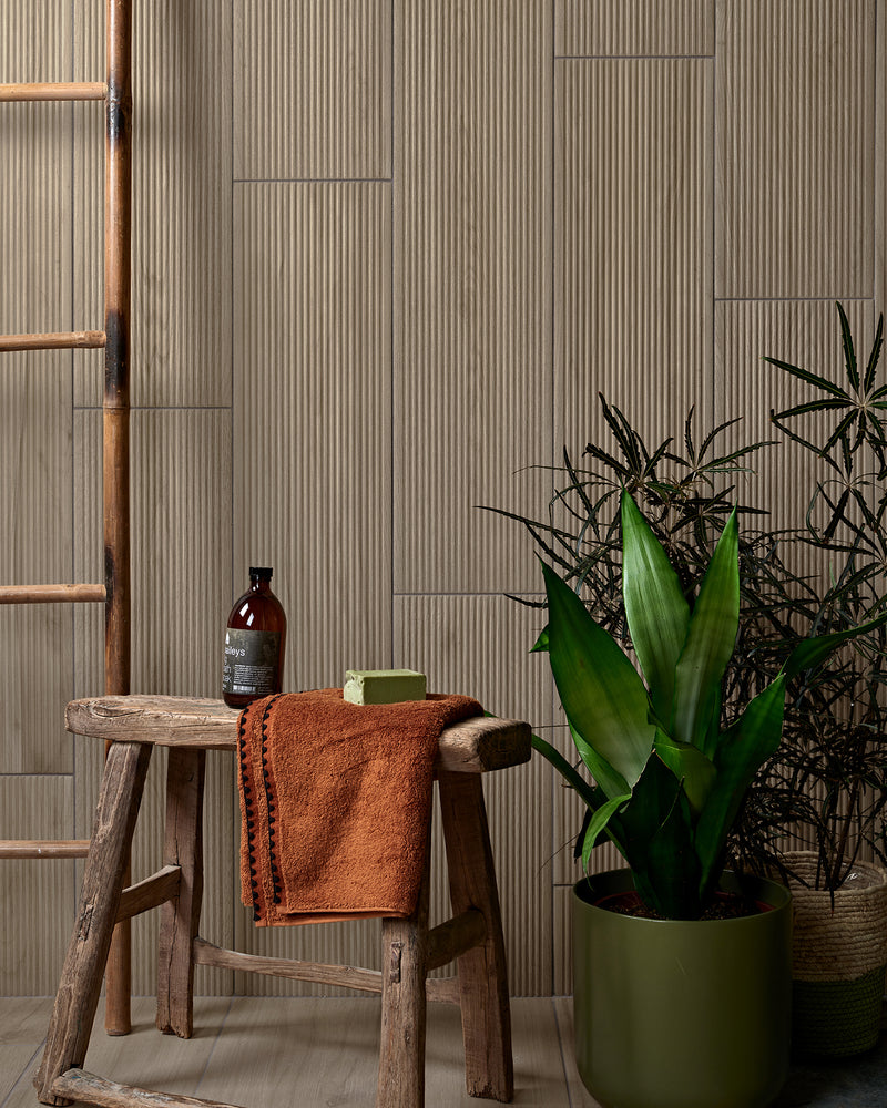 Beach Hut Fluted Porcelain Caramel