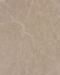 Surface texture of Domus Marble Slab in a honed finish, with soft white veining branching through a warm putty-cream ground