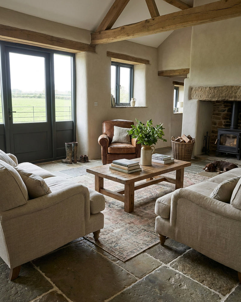 Antique English Reclaimed Riven Sandstone
