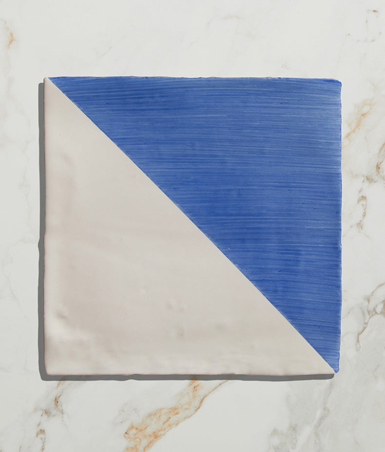 STUDIO Jamboree Handpainted Ceramic Greek Blue Tri