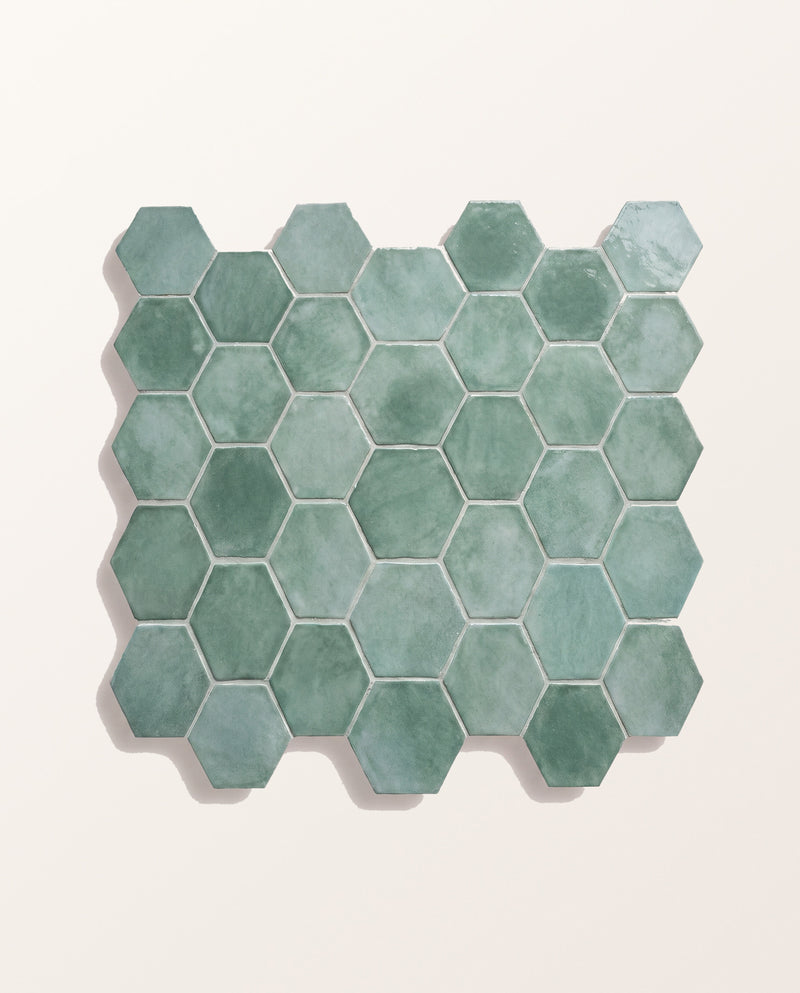 Medina Hexagon Porcelain Salvia