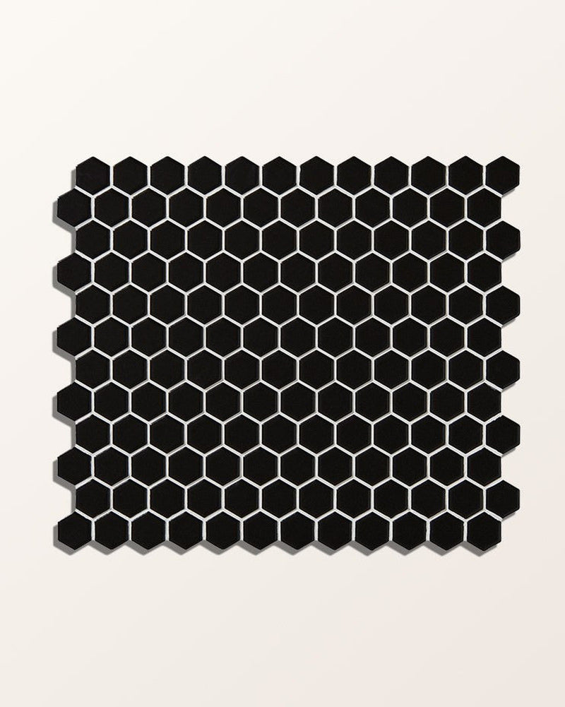 Mono Hex Porcelain Mosaic Noir