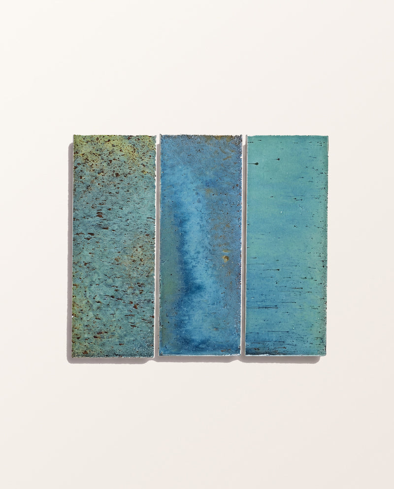 Pottery Porcelain Ocean Blue Brick