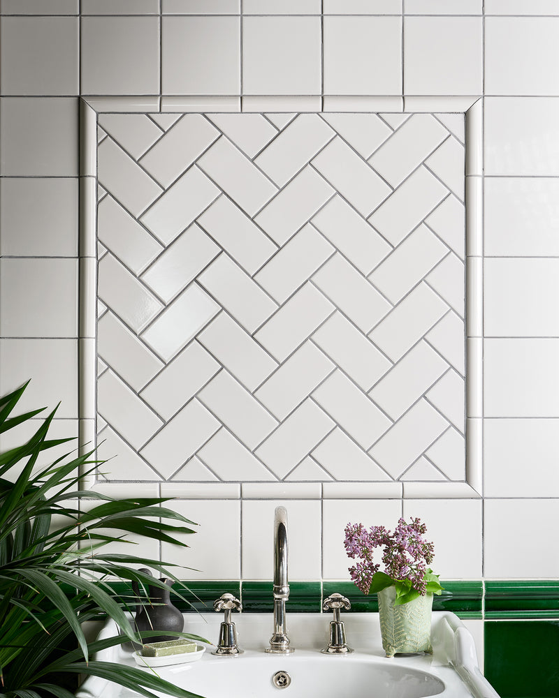 Victorian Style™ Wall Ceramic Antique White Simple Beading Crackle Glaze||victorian-style-wall-ceramic-antique-white-metro, victorian-style-wall-ceramic-antique-white-square