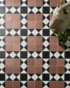 Victorian Style™ Porcelain Finchley Pattern Terracotta