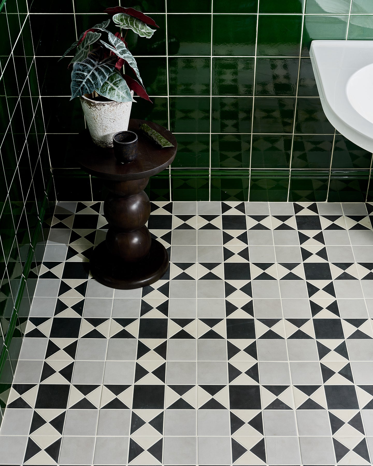 Victorian Style™ Wall Ceramic Olive Green Skirting Crackle Glaze