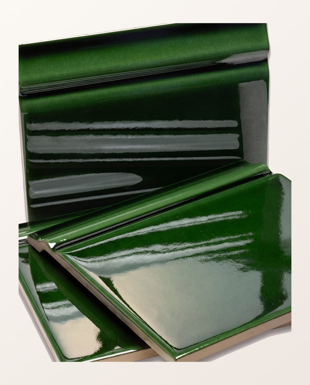 Victorian Style™ Wall Ceramic Olive Green Skirting Crackle Glaze