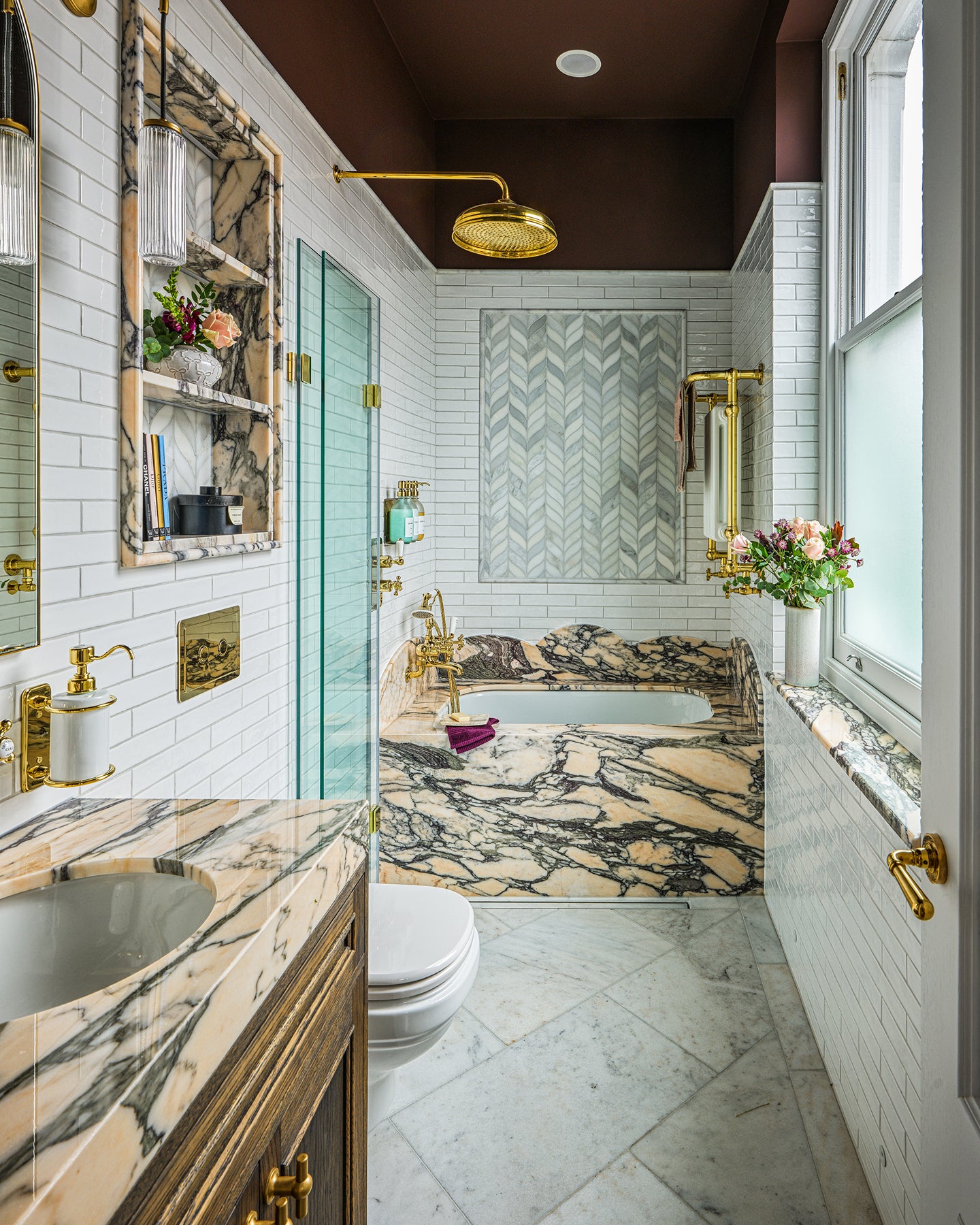 Zen Marble Honed Finish Leaf Mosaic