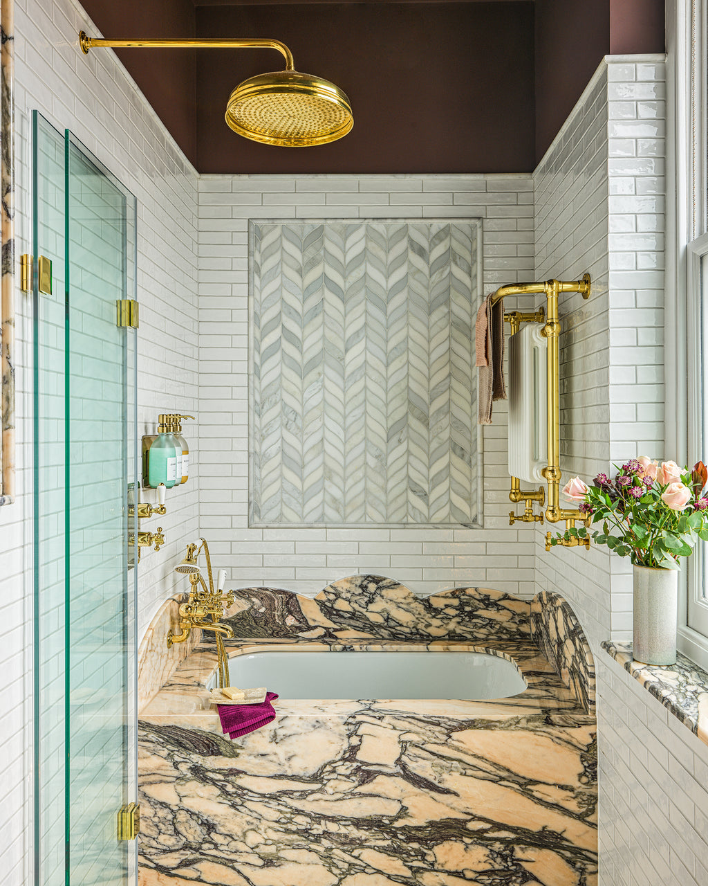 Zen Marble Honed Finish Leaf Mosaic
