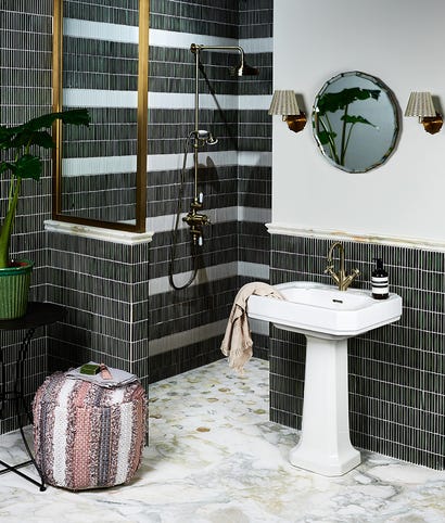 Bamboo Lustre Porcelain Mosaic Forest